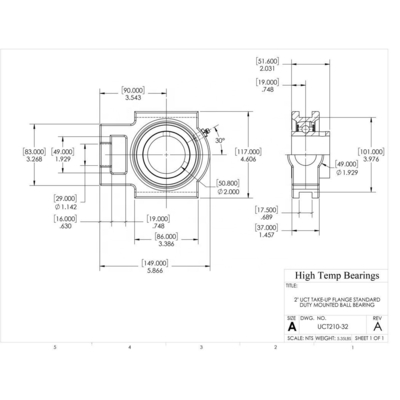 UCT204 UCT205 UCT206 UCT207 UCT208 UCT209 UCT210 Stainless Steel Pillow Block Ball Bearing