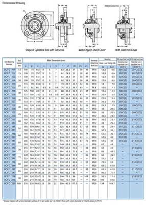 UCFC208 Stainless Steel Pillow Block Ball Bearing with Precision Rating P0 P4 P5 P6 P2
