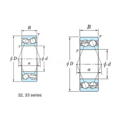 52 Series Double Row Angular Contact Ball Bearing 5200 5206 5208 5210 5216 5220 for BALL