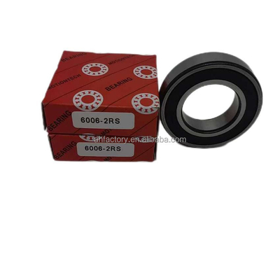 Motorcycle Deep Groove Ball Bearings 6006-2RS Copper Cage and ISO9001 2008 Certified