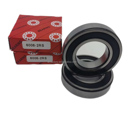 Motorcycle Deep Groove Ball Bearings 6006-2RS Copper Cage and ISO9001 2008 Certified