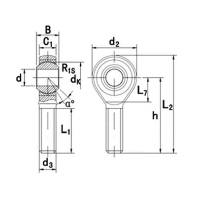 POS16 POS18 POS20 Male Thread Spherical Plain Bearing for Reliability