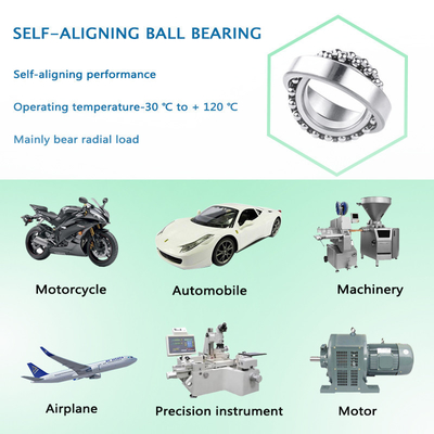 Oil Grease Lubricated Self Aligning Ball Bearing 25x52x15mm for Industrial