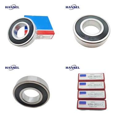Bore Size 0 30 mm S K F Deep Groove Ball Bearings 6206-2RS1/C3 for Performance