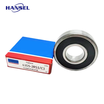 2RS Seals Type Deep Groove Ball Bearings 6305-2RS1/C3 with Bore Size 0 25 mm