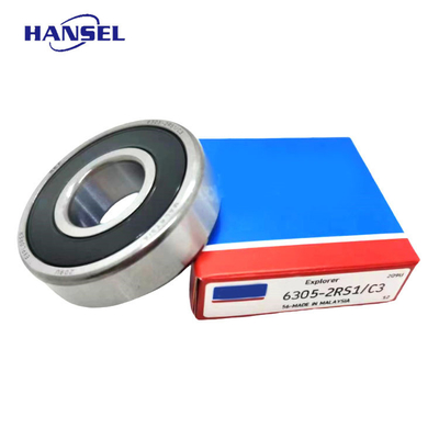 Deep Groove Ball Bearings 6305-2RS1/C3 Miniature Bearing for Single Row Structure