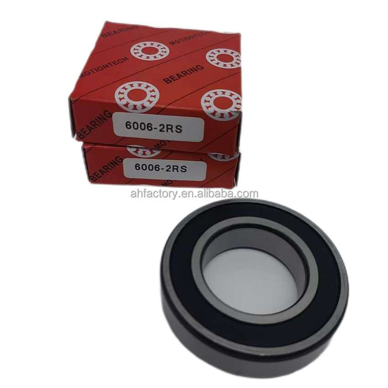 Motorcycle Deep Groove Ball Bearings 6006-2RS Copper Cage and ISO9001 2008 Certified