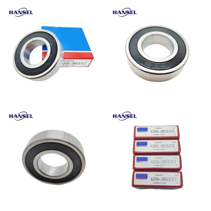 Bore Size 0 30 mm S K F Deep Groove Ball Bearings 6206-2RS1/C3 for Performance